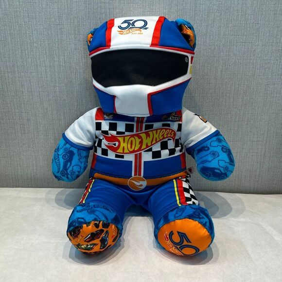 Build-A-Bear Other - Build-A-Bear Workshop 2018 Hot Wheels 50th Anniversary Stuffed Bear Uniform Helm